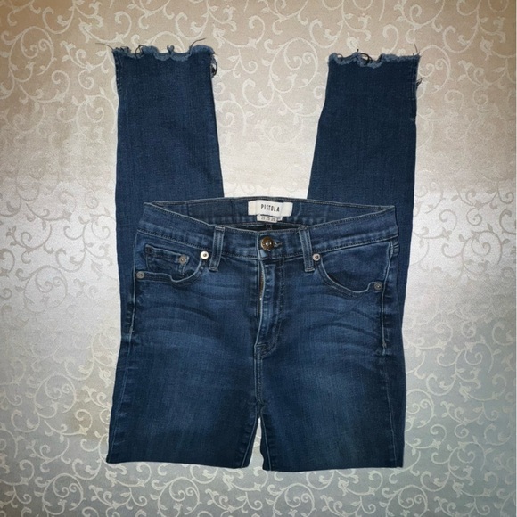 Pistola High Waisted Raw Hem Skinny Jeans - Picture 2 of 16